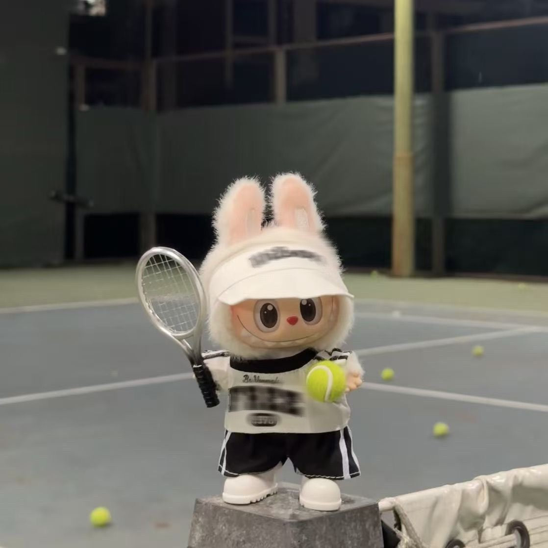 Handmade Labubu Doll Tennis Outfit – Sportswear Set with Cap & Accessories (Fits 1st & 2nd Gen)