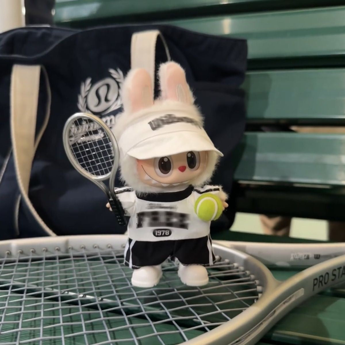 Handmade Labubu Doll Tennis Outfit – Sportswear Set with Cap & Accessories (Fits 1st & 2nd Gen)
