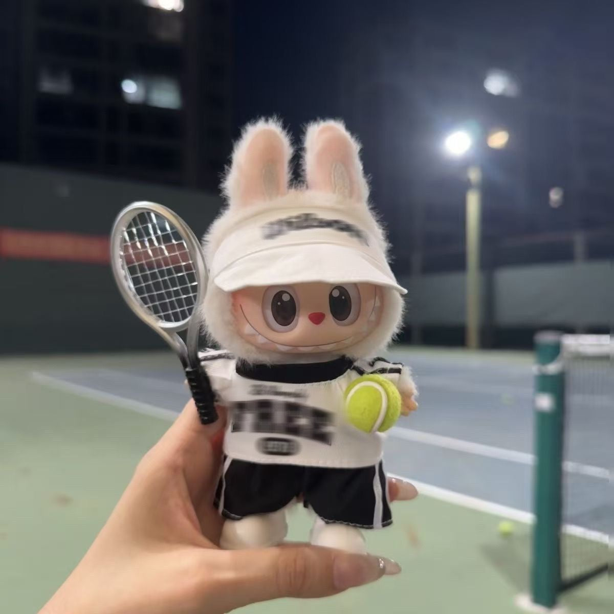 Handmade Labubu Doll Tennis Outfit – Sportswear Set with Cap & Accessories (Fits 1st & 2nd Gen)