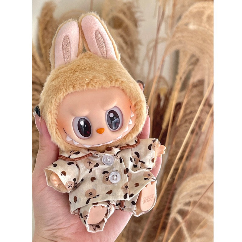 🐰 MIDNIGHT CUDDLE WEAR! Premium Labubu Sleep Outfit: Hooded Top & PJ Pants Set - ALL GENERATIONS FIT