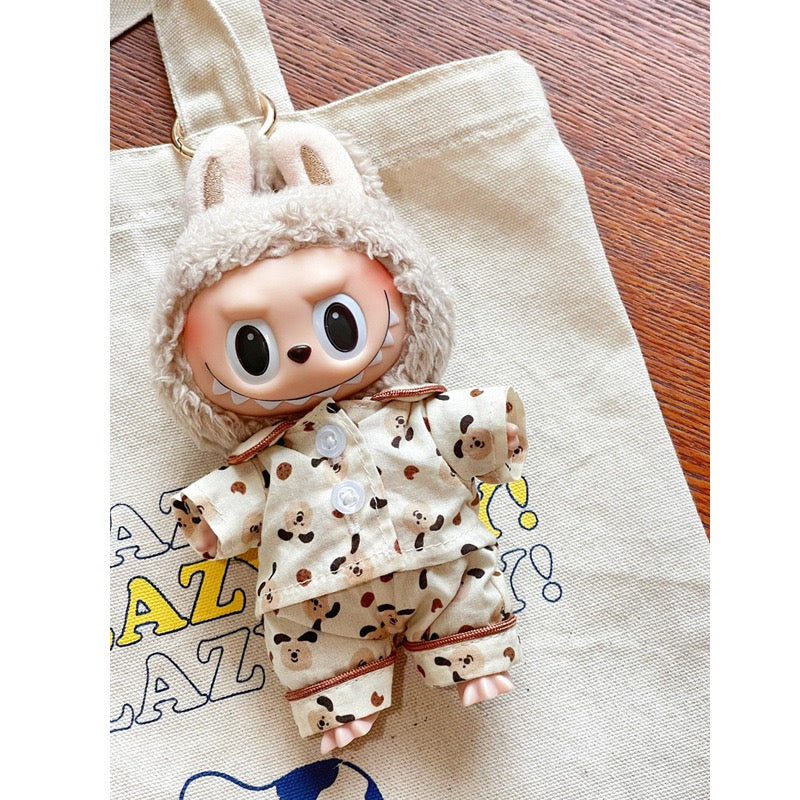 🐰 MIDNIGHT CUDDLE WEAR! Premium Labubu Sleep Outfit: Hooded Top & PJ Pants Set - ALL GENERATIONS FIT