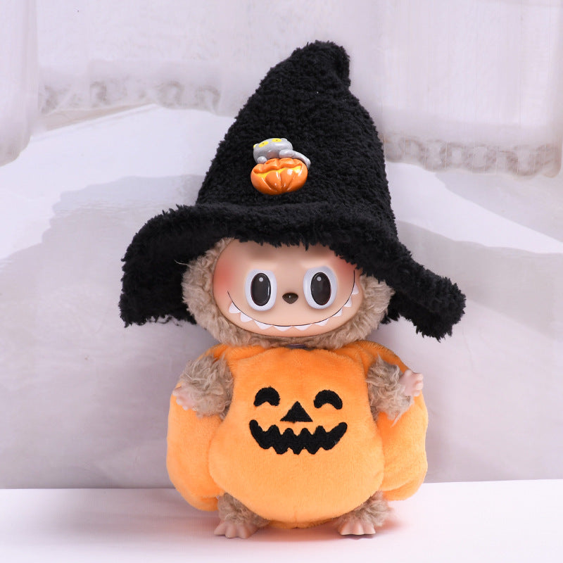 Labubu Plush Halloween Pumpkin Costume with Witch Hat (Limited Edition)