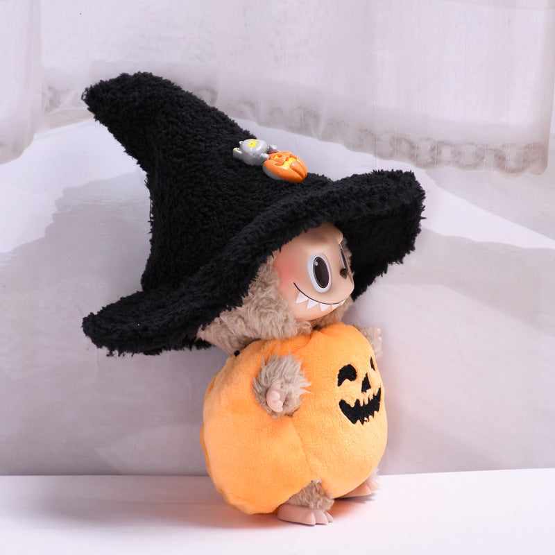 Labubu Plush Halloween Pumpkin Costume with Witch Hat (Limited Edition)