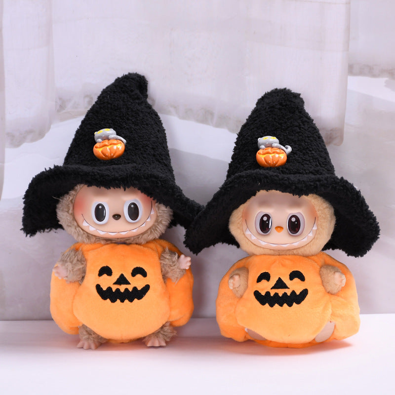 Labubu Plush Halloween Pumpkin Costume with Witch Hat (Limited Edition)