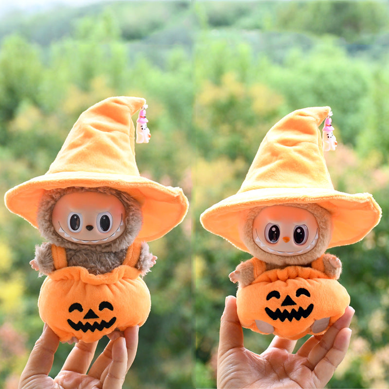 Labubu Plush Halloween Pumpkin Costume with Witch Hat (Limited Edition)